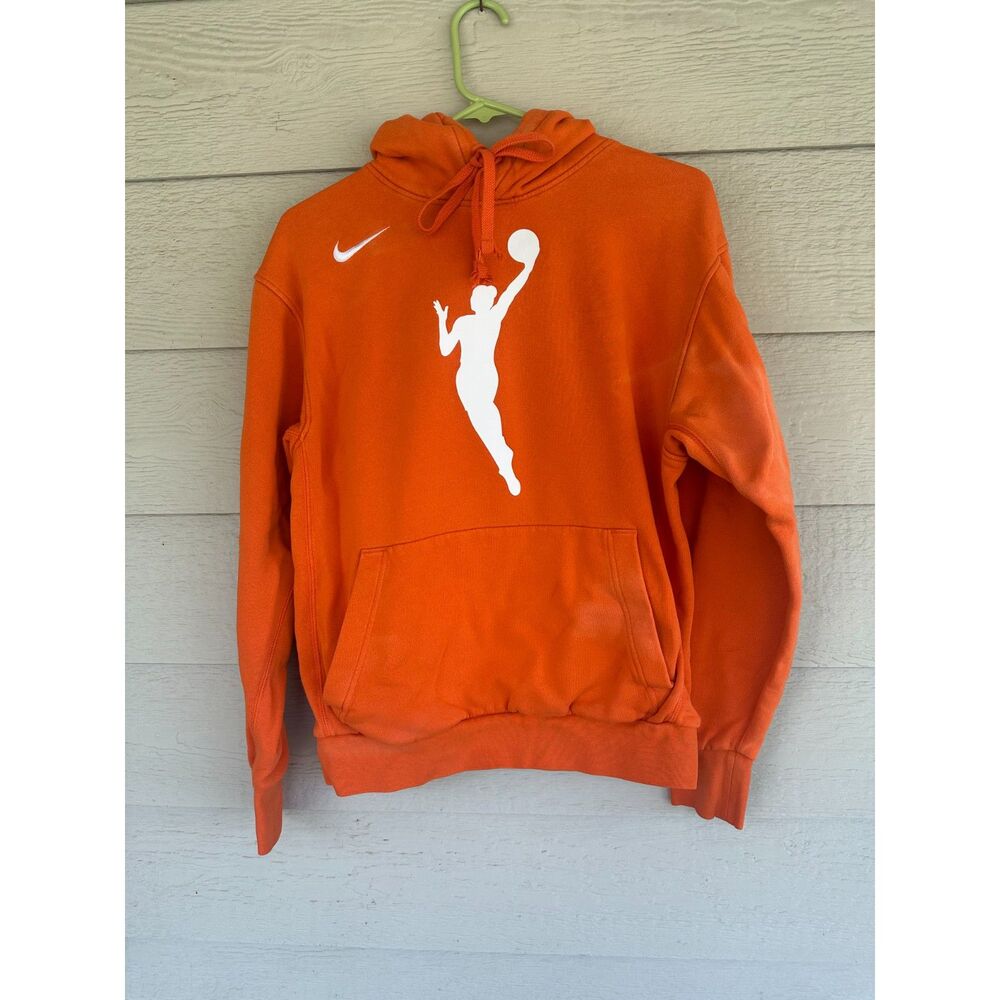 Nike WNBA Essential Fleece Orange Logowoman Graphic Pullover Hoodie Size S